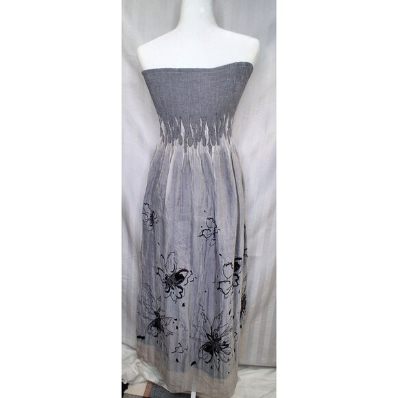 Lapis Goth Boho Lily Floral Convertible Tube Dress Maxi One Size - Picture 13 of 16